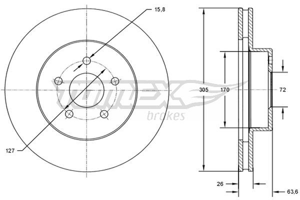 TOMEX Brakes Bremsscheibe